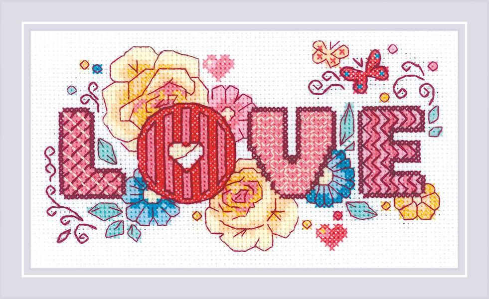 Rakuten - RIOLISクロスステッチ刺繍キット No.1853 「Love」 (ラブ) 【海外取り寄せ/納期30〜60日程度】