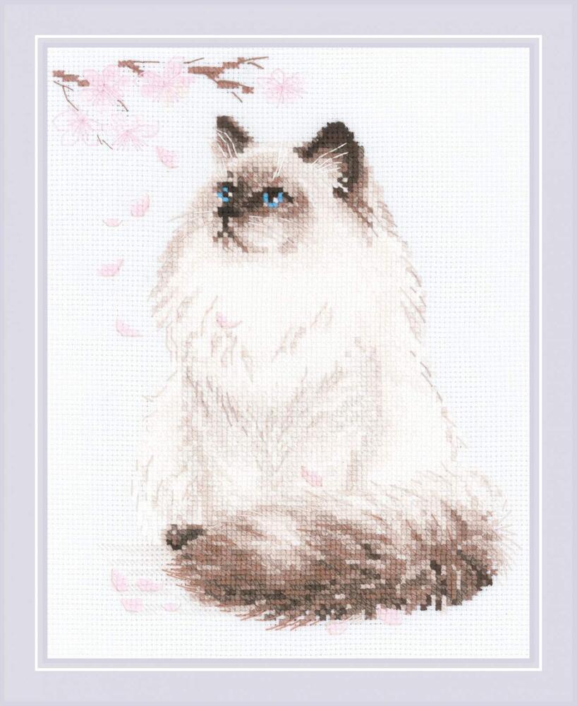 RIOLISクロスステッチ刺繍キット No.1878 「Meow-Zen」 (猫) 