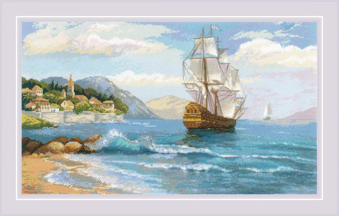 RIOLISクロスステッチ刺繍キット No.1900 "Distant Shores" (遠い海岸) 