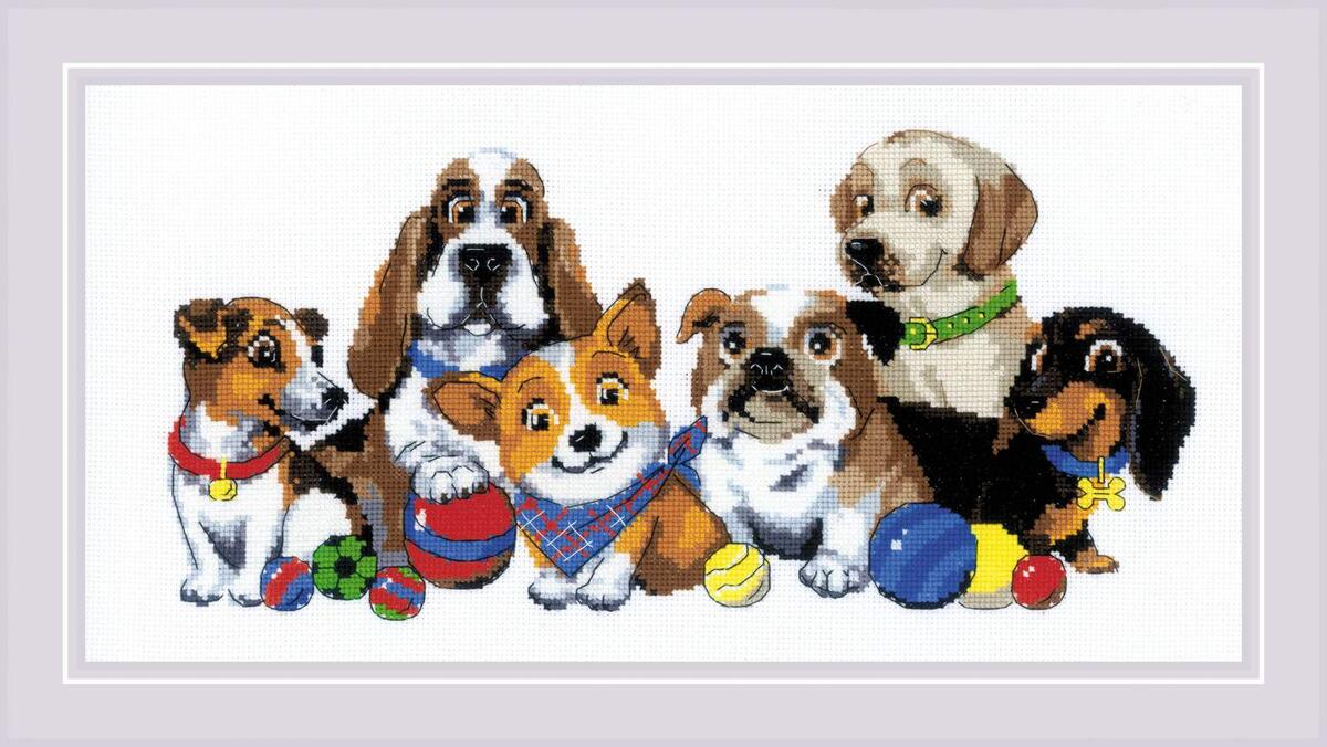 乐天商城 - RIOLISクロスステッチ刺繍キット No.1923 「Dog Show」 (ドッグショー/犬) 【海外取り寄せ/納期30〜60日程度】