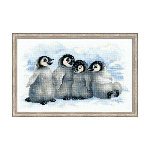 RIOLISクロスステッチ刺繍キット No.1323 「Funny Penguins」 (ペンギン) 【海外取り寄せ/納期30〜60日程度】