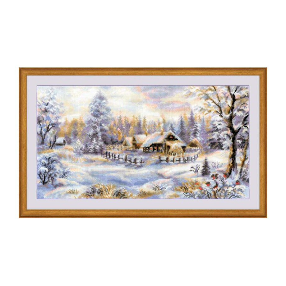 Rakuten - RIOLISクロスステッチ刺繍キット No.1427 「Winter Evening」 (冬の昼下がり) 【海外取り寄せ/納期30〜60日程度】