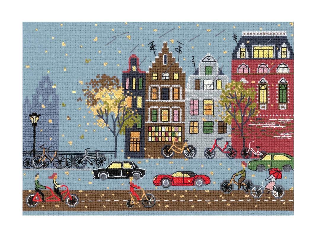 RIOLISクロスステッチ刺繍キット No.1490 「Cycle Lane」 (自転車道) 【海外取り寄せ/納期1〜2ヶ月程度】