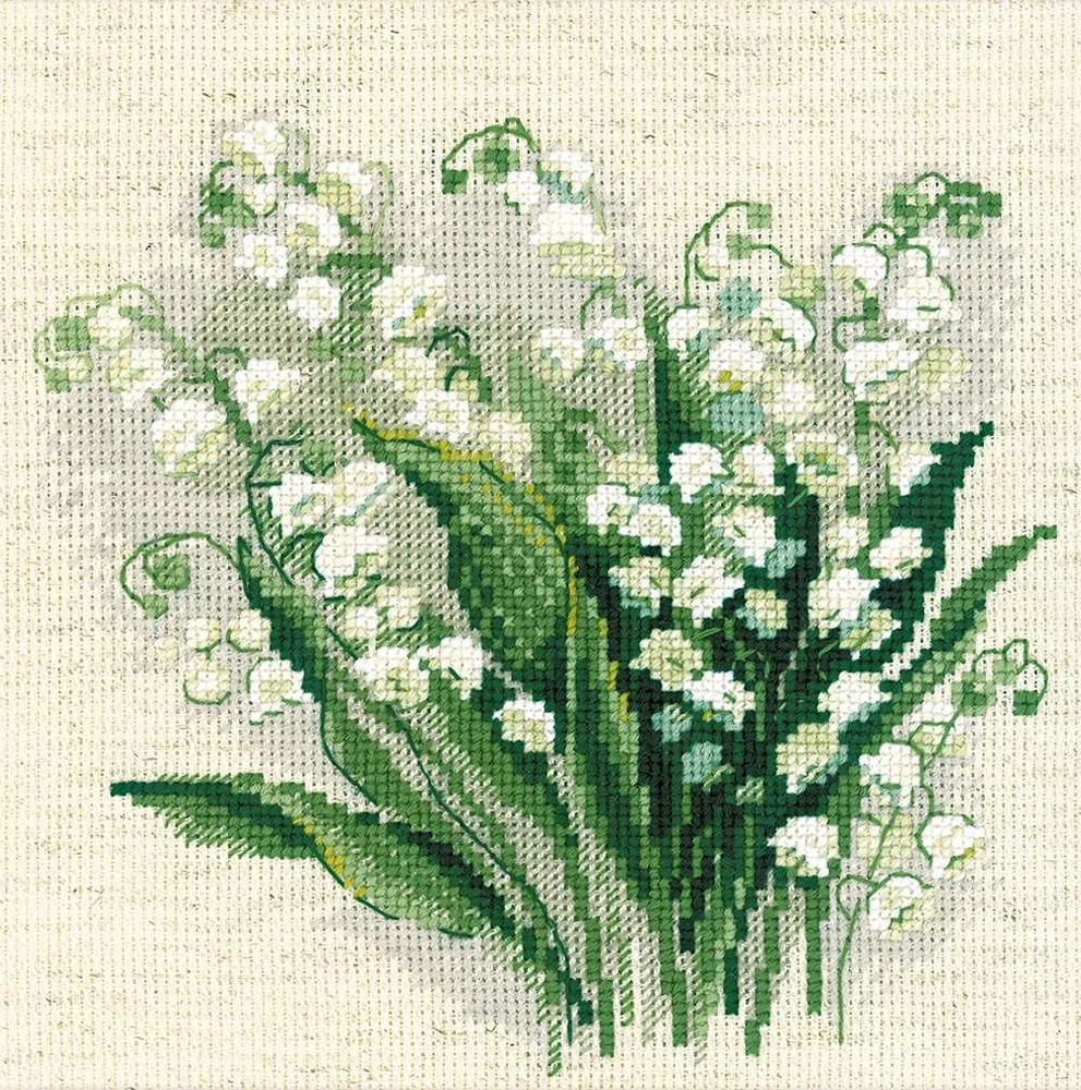 RIOLISクロスステッチ刺繍キット No.1497「Lilly of the Valley」 (スズラン 鈴蘭) 