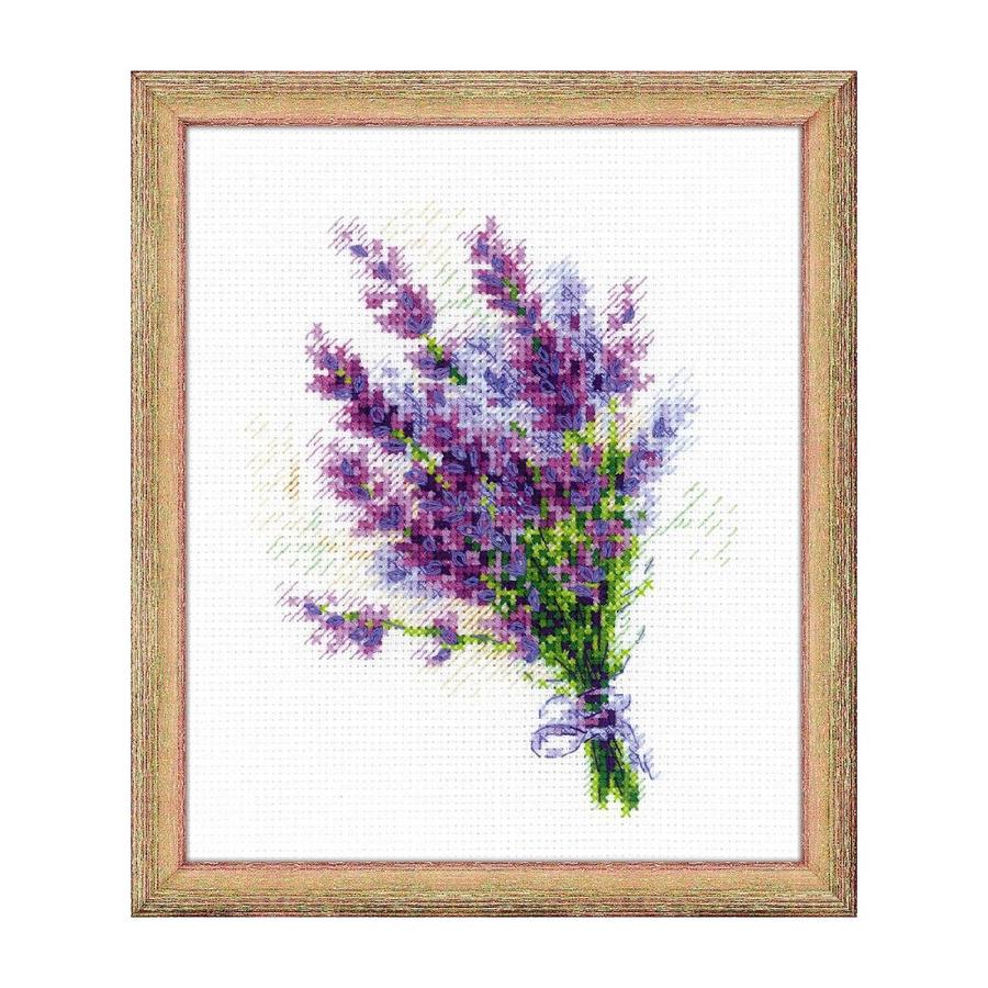 RIOLISクロスステッチ刺繍キット No.1607 「Bouquet with Lavender」 (ラベンダーのブーケ 花束) 