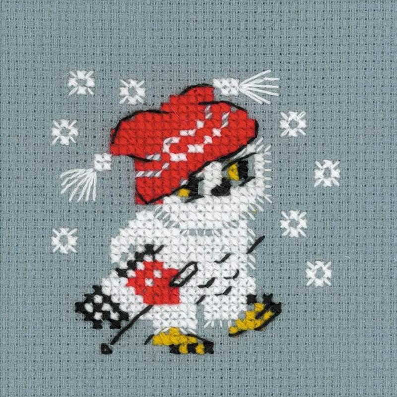 乐天商城 - RIOLISクロスステッチ刺繍キット No.1667 「Snow」 (雪 フクロウ) 【海外取り寄せ/納期30〜60日程度】