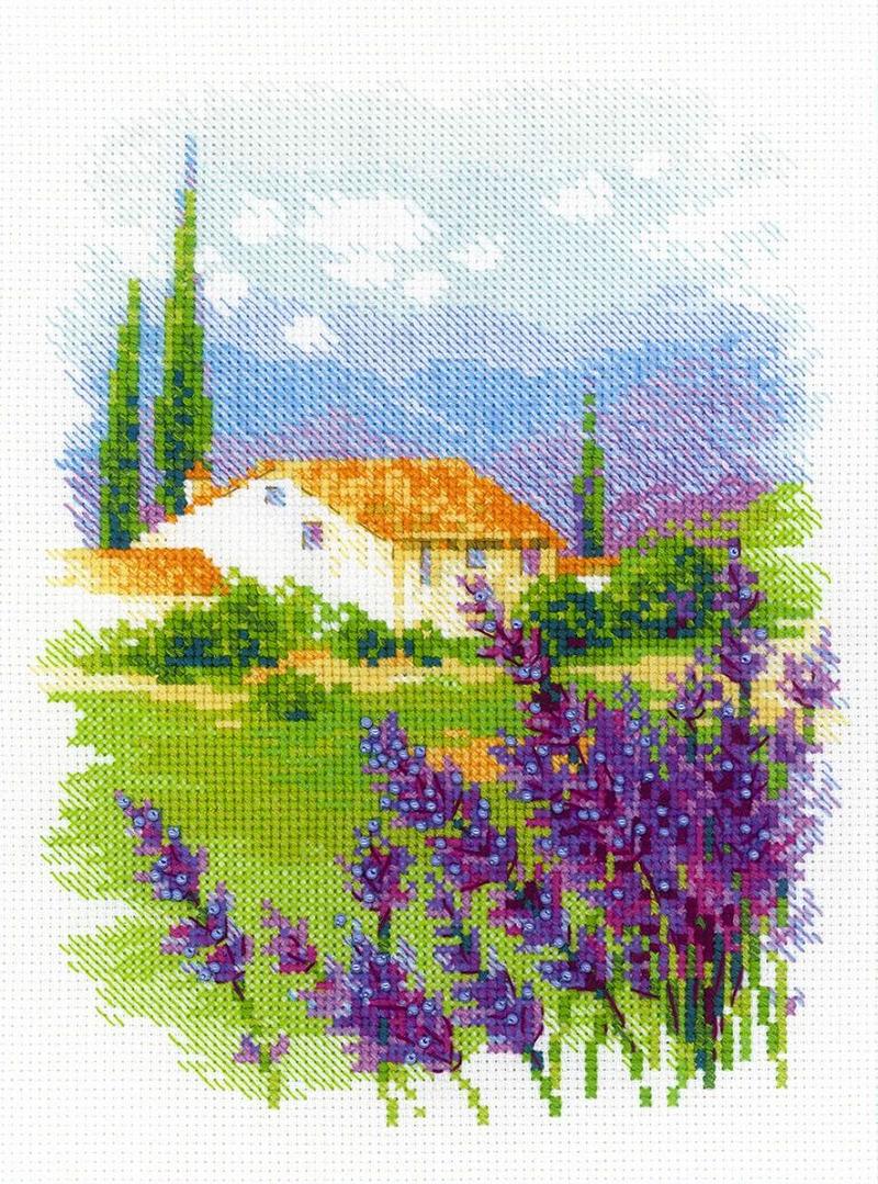 Rakuten - RIOLISクロスステッチ刺繍キット No.1691 「Farm in Provence」 (プロヴァンスの農場) 【取り寄せ/納期1〜2ヶ月】