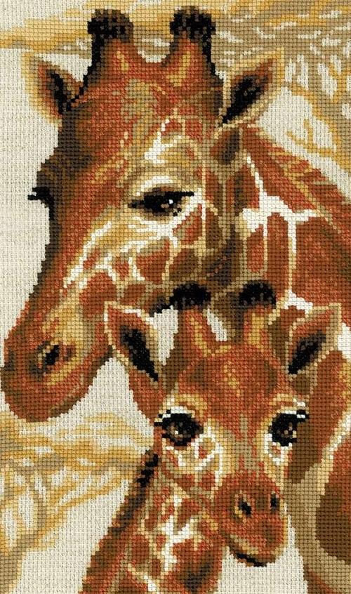 RIOLISクロスステッチ刺繍キット No.1697 Giraffes キリン 【海外取り寄せ/納期30〜60日程度】
