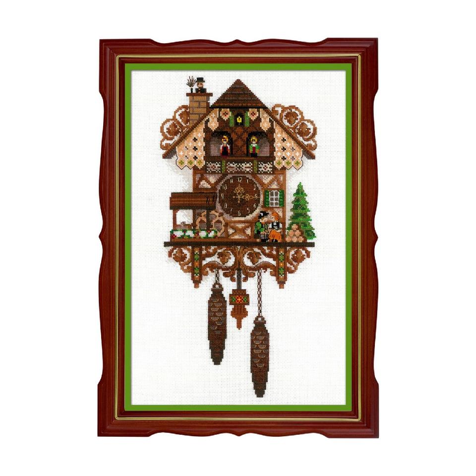 RIOLISクロスステッチ刺繍キット No.1730 「Cuckoo Clock」 (鳩時計) 【海外取り寄せ/納期30〜60日程度】