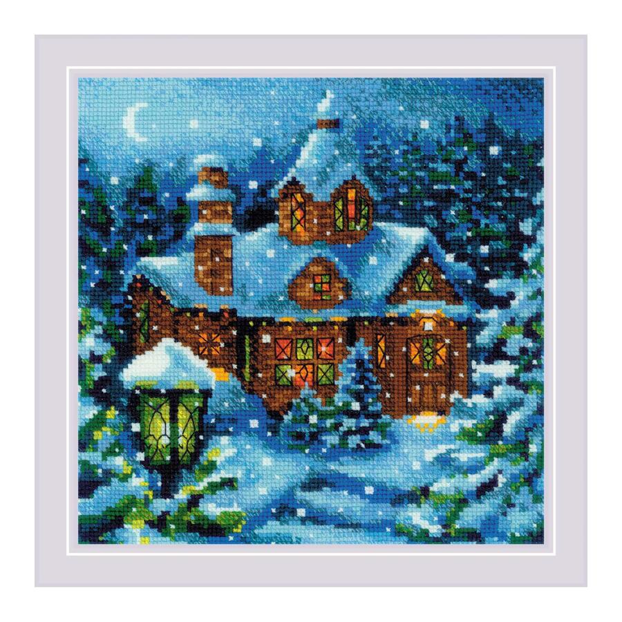 RIOLISクロスステッチ刺繍キット No.2029 "Snowfall in the Forest" (森に降る雪) 【海外取り寄せ/納期..