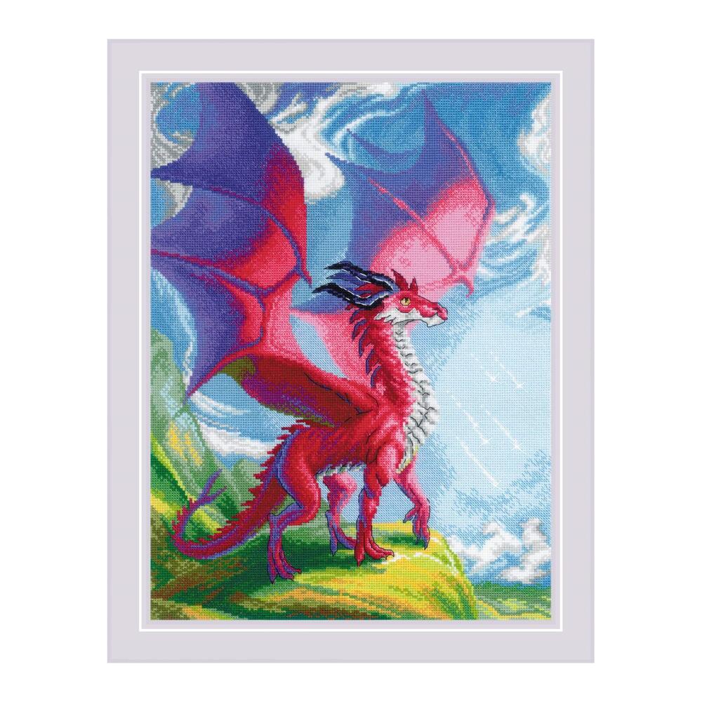 RIOLISクロスステッチ刺繍キット No.2127 "Your Mighty Dragon" (マイティ―・ドラゴン) 【海外取り寄せ/納期30～60日程度】