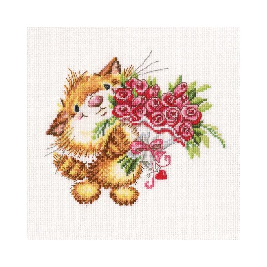 RTO クロスステッチ刺繍キット C221 「For you!」 (ネコ) 【海外取り寄せ/通常納期40〜80日程度】