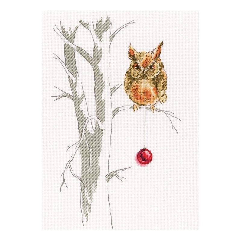 RTO クロスステッチ刺繍キット C277 「Waiting for a holiday」 (ホリデーを待つフクロウ) 【海外取り寄せ/通常納期40〜80日程度】