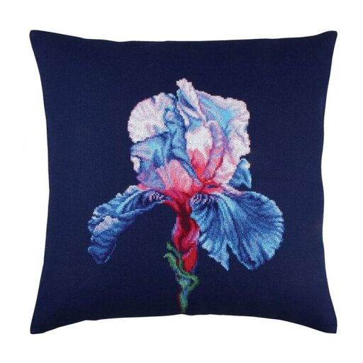 RTO クロスステッチ刺繍キット CU026 「Proud iris」 (アイリス 花) クッション40cm角 【海外取り寄せ/通常納期40〜80日程度】 RTO クロスステッチ刺繍キット CU026 「Proud iris」 (アイリス 花) クッション40cm角 【海外取り寄せ/通常納期40〜80日程度】