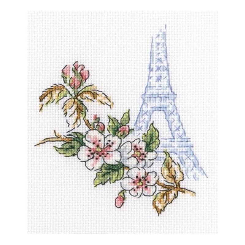 RTO クロスステッチ刺繍キット C256 「Window to Paris」 (パリの窓 花) 【海外取り寄せ/通常納期40〜80日程度】