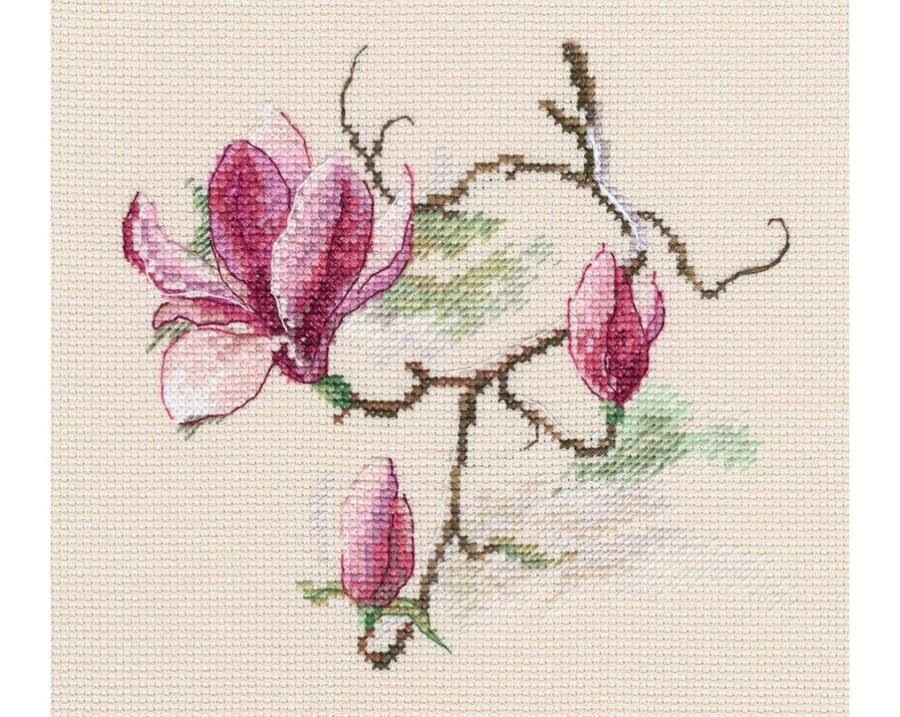 RTO クロスステッチ刺繍キット M731 「Magnolia flowers」 (木蓮の花 マグノリア) 【海外取り寄せ/通常納期40〜80日程度】
