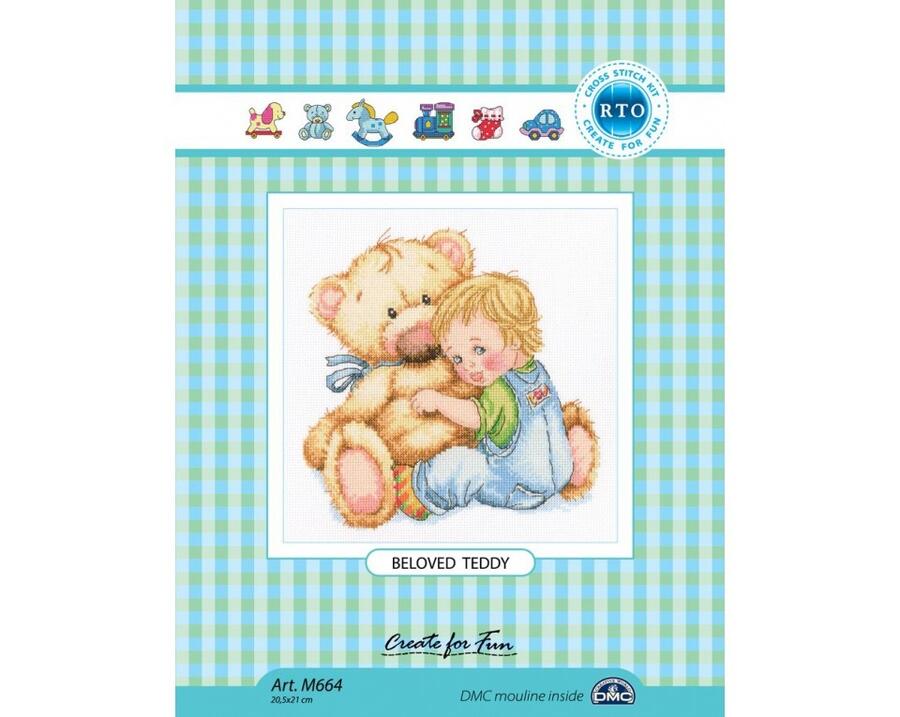RTO クロスステッチ刺繍キット M664 「Beloved Teddy」 【海外取り寄せ/通常納期40〜80日程度】