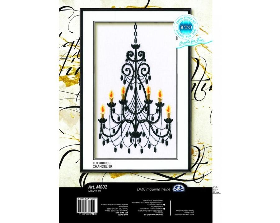 RTO クロスステッチ刺繍キット M802 「Luxurious chandelier」 (豪華なシャンデリ...