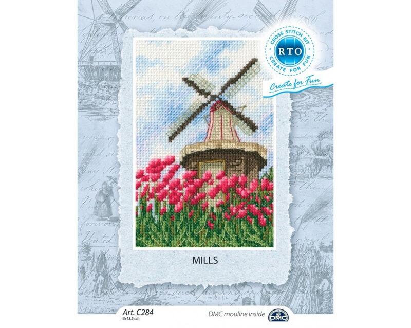 RTO クロスステッチ刺繍キット C284 「Mills」 (風車) 【海外取り寄せ/通常納期40...