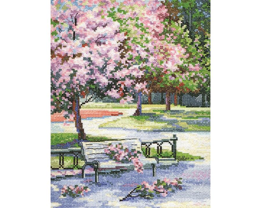 Rakuten - RTO クロスステッチ刺繍キット M486 「Spring in the park」 (春の公園) 【海外取り寄せ/通常納期40〜80日程度】
