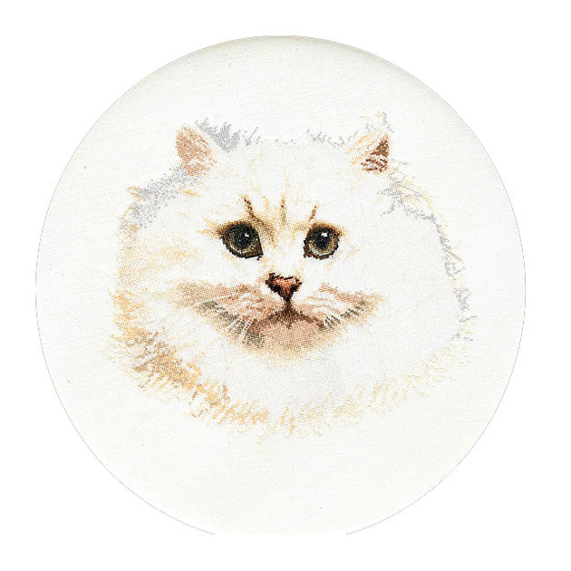 Rakuten - Thea Gouverneur クロスステッチ刺繍キット No.1045L 「White Persian Cat」 布:リネン (白いペルシャ猫) オランダ テア・グーヴェルヌール 【取り寄せ/納期40〜80日程度】
