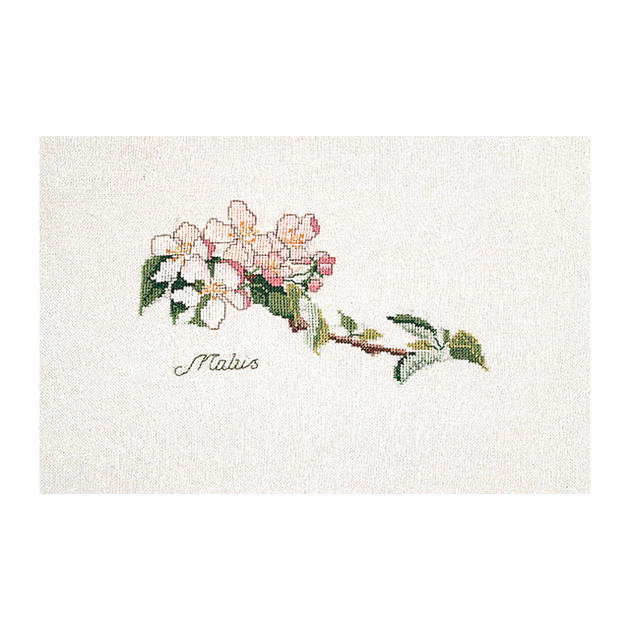 Thea Gouverneur クロスステッチ刺繍キット No.1048A 「Apple Blossom」 布:綿アイーダ (リンゴの花) オランダ テア・グーヴェルヌール 
