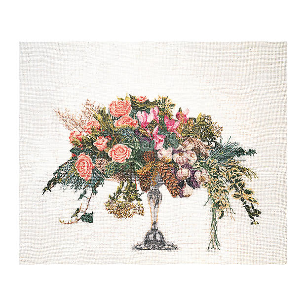 樂天商城 - Thea Gouverneur クロスステッチ刺繍キット No.1085A 「Winter」 布:綿アイーダ (ウィンター 冬のバラ 花) オランダ テア・グーヴェルヌール 【取り寄せ/納期40〜80日程度】