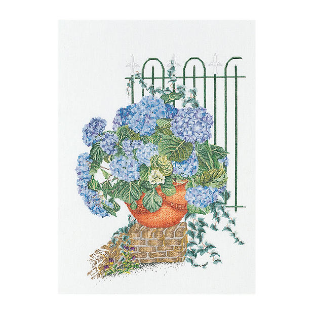 Rakuten - Thea Gouverneur クロスステッチ刺繍キット No.2035L 「Blue Hydrangea」 布:リネン (青いアジサイ 紫陽花 あじさい 花) オランダ テア・グーヴェルヌール 【取り寄せ/納期40〜80日程度】