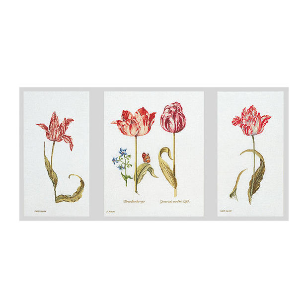 Rakuten - Thea Gouverneur クロスステッチ刺繍キット No.2039L 「Tulips」 布:リネン (チューリップ 花) オランダ テア・グーヴェルヌール 【取り寄せ/納期40〜80日程度】