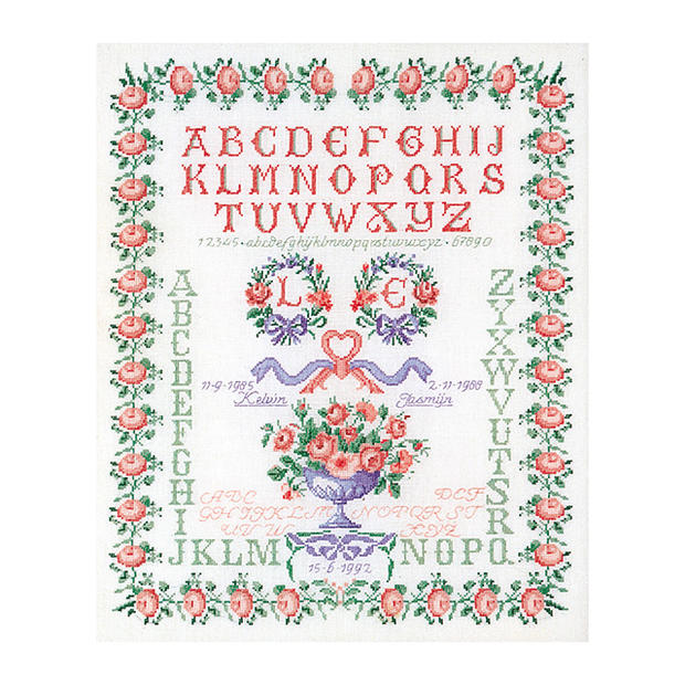 Thea Gouverneur クロスステッチ刺繍キットNo.2040 「Sampler」(サンプラー) オランダ テア・グーヴェ..