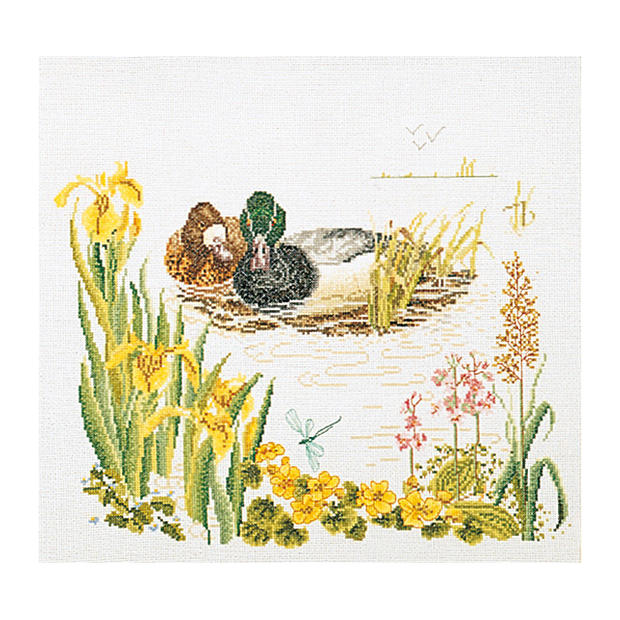 Rakuten - Thea Gouverneur クロスステッチ刺繍キット No.2065 「Ducks (small)」カモ 鴨 (小) オランダ テア・グーヴェルヌール 【取り寄せ/納期40〜80日程度】