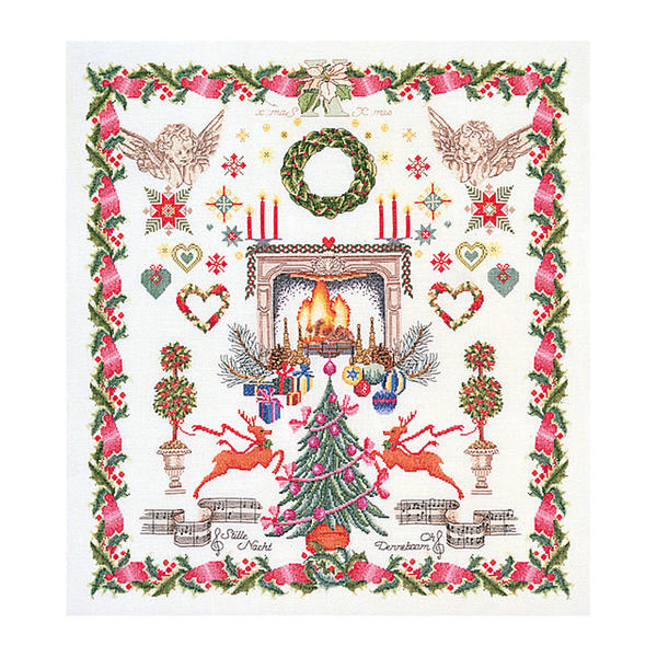 Thea Gouverneur クロスステッチ刺繍キットNo.2077A 「Christmas Design」 布:綿アイーダ (クリスマス..