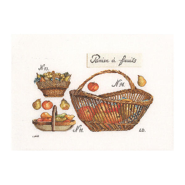 Rakuten - Thea Gouverneur クロスステッチ刺繍キットNo.2099 「Apple Basket」(りんごのバスケット 果物) オランダ テア・グーヴェルヌール 【取り寄せ/納期40〜80日程度】