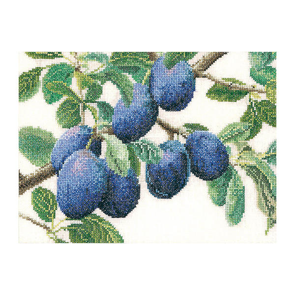 Thea Gouverneur クロスステッチ刺繍キットNo.3015 「Plum Branch」(プラムの枝) オランダ テア・グー..