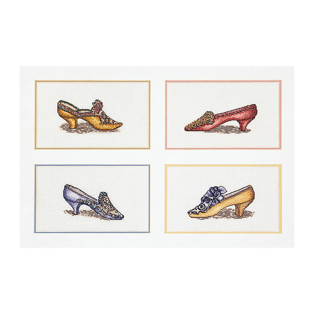 Rakuten - Thea Gouverneur クロスステッチ刺繍キット No.3023A 「Shoes」 布:綿アイーダ (シューズ) オランダ テア・グーヴェルヌール 【取り寄せ/納期40〜80日程度】