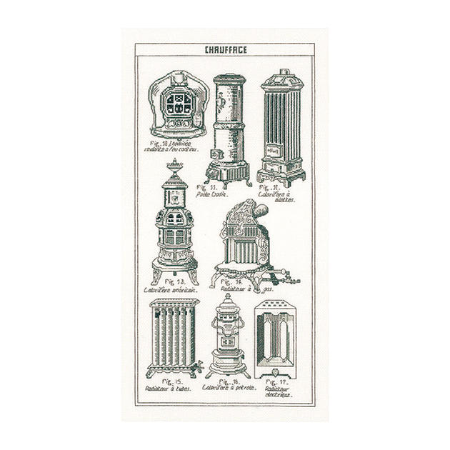 Thea Gouverneur クロスステッチ刺繍キットNo.3026 「Stoves」(ストーブ) オランダ テア・グーヴェルヌール 【取り寄せ/納期40〜80日程度】