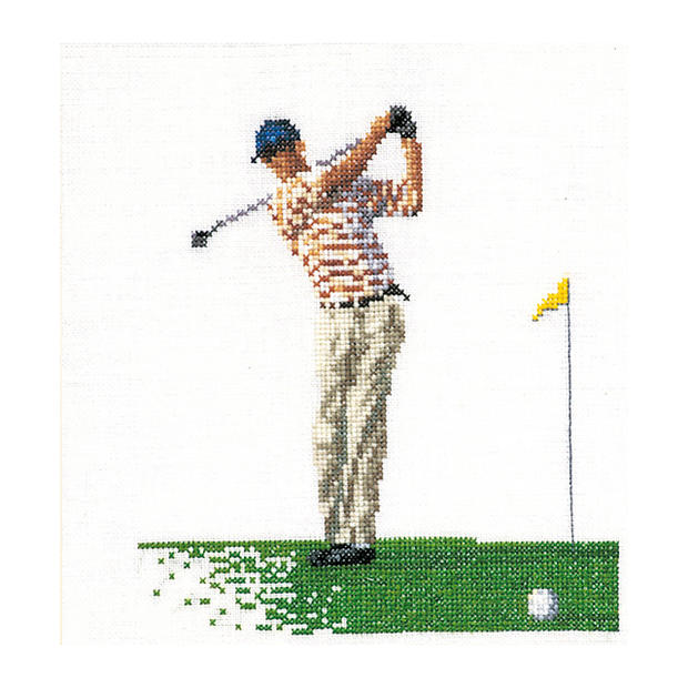 Thea Gouverneur クロスステッチ刺繍キットNo.3032 「Golf」(ゴルフ スポーツ) オランダ テア・グーヴェルヌール 【取り寄せ/納期40〜80日程度】