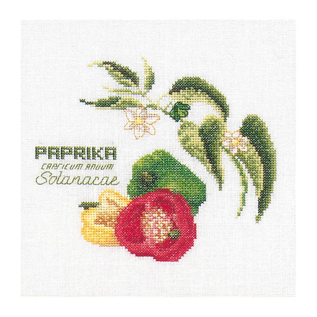 Thea Gouverneur クロスステッチ刺繍キット No.3041 「Peppers」(ペッパー 野菜) オランダ テア・グーヴェルヌール 【取り寄せ/納期40〜80日程度】