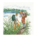 Thea Gouverneur クロスステッチ刺繍キット No.3057A 「Hiking」 布:綿アイーダ (ハイキング 登山 スポーツ) オランダ テア・グーヴェルヌール 【取り寄せ/納期40~80日程度】