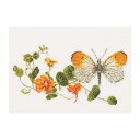 Thea Gouverneur クロスステッチ刺繍キット No.437 「Butterfly-Nasturtium」(蝶とナスタチウム) オランダ テア・グーヴェルヌール 【取り寄せ/納期40〜80日程度】(3)