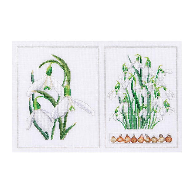 Rakuten - Thea Gouverneur クロスステッチ刺繍キットNo.446 「Snowdrops Panel」(スノードロップのパネル 花) オランダ テア・グーヴェルヌール 【取り寄せ/納期40〜80日程度】