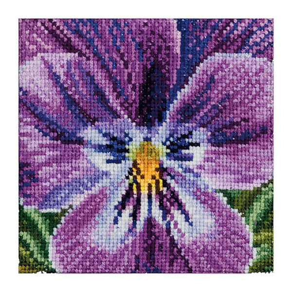 Thea Gouverneur クロスステッチ刺繍キット No.456A 「Pansy」(パンジー 花) オランダ テア・グーヴェルヌール 【取り寄せ/納期40〜80日程度】