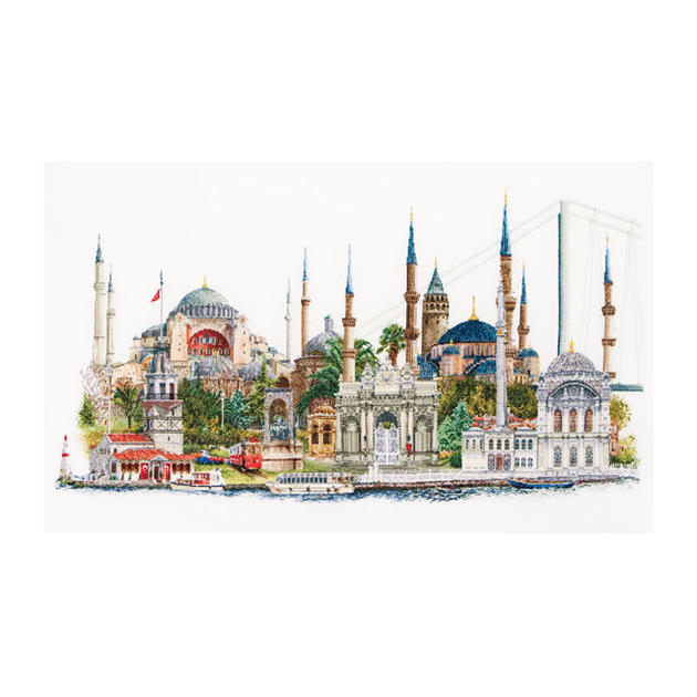 Thea Gouverneur クロスステッチ刺繍キット No.479L 「Istanbul」(イスタンブール トルコ/リネン) オランダ テア・グーヴェルヌール 【取り寄せ/納期40〜80日程度】