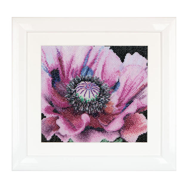 Thea Gouverneur クロスステッチ刺繍キットNo.491 「Poppy」(ポピー 芥子 ケシ 花) オランダ テア・グーヴェルヌール 【取り寄せ/納期40〜80日程度】