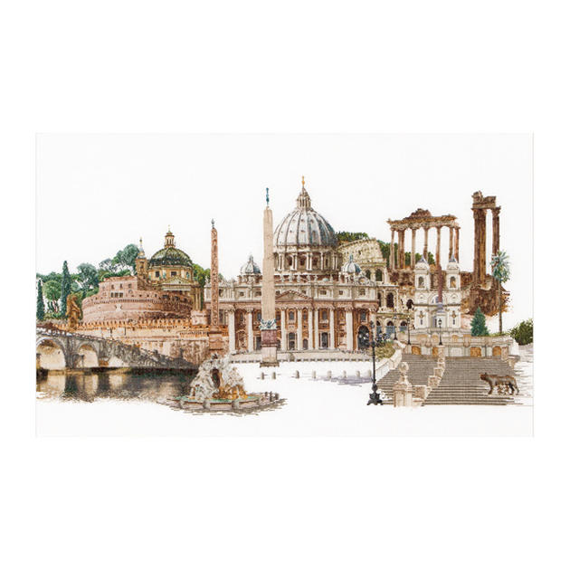 Embroidery - Thea Gouverneur クロスステッチ刺繍キット No.499 「Rome」(ローマ イタリア) オランダ テア・グーヴェルヌール 【取り寄せ/納期40〜80日程度】