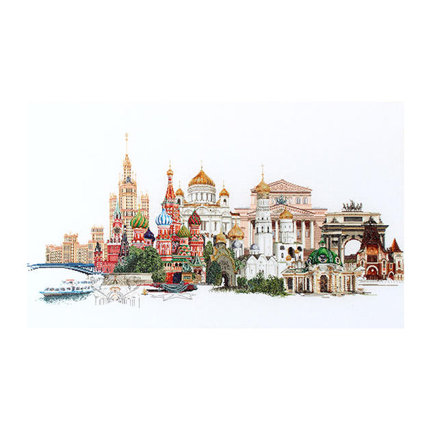 Rakuten - Thea Gouverneur クロスステッチ刺繍キット No.510 「Moscow」(モスクワ ロシア共和国) オランダ テア・グーヴェルヌール 【取り寄せ/納期40〜80日程度】