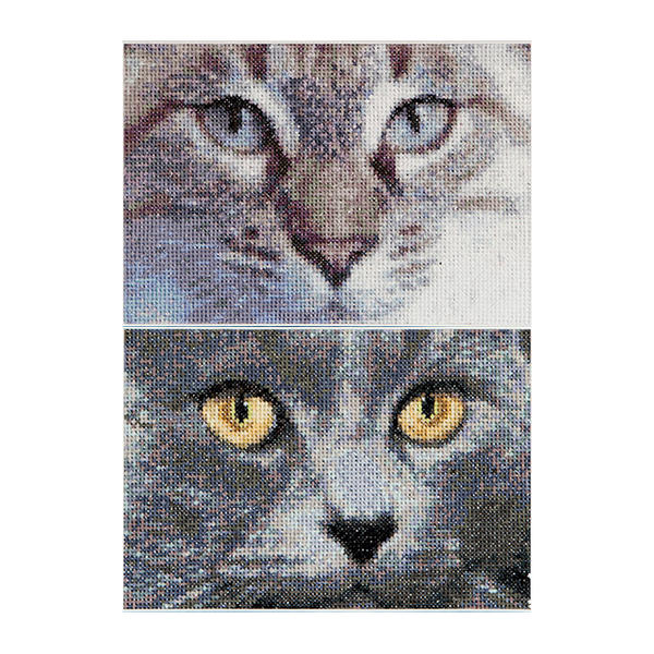 乐天商城 - Thea Gouverneur クロスステッチ刺繍キット No.541A 「Cats Jack + Luna」(猫 2枚1組) オランダ テア・グーヴェルヌール 【海外取り寄せ/納期40〜80日程度】