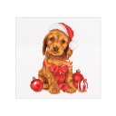 Thea Gouverneur クロスステッチ刺繍キット No.730A 「Christmas Puppy」(クリスマス 犬) オランダ テア・グーヴェルヌール 【取り寄せ/納期40〜80日程度】