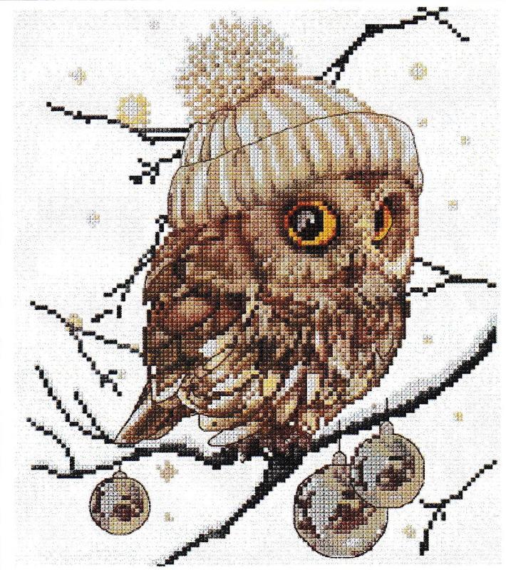 乐天商城 - Thea Gouverneur クロスステッチ刺繍キット No.743 「Owl」(フクロウ) オランダ テア・グーヴェルヌール 【取り寄せ/納期40〜80日程度】