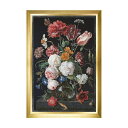 Thea Gouverneur クロスステッチ刺繍キットNo.785.05 Rijksmuseum "Still Life with Flowers in a Glass Vase, 1650-1683, Jan Davidsz. De Heem" (ヤン・ダヴィス・デ・ヘーム 花瓶の花/布色：黒) テア・グーヴェルヌール 